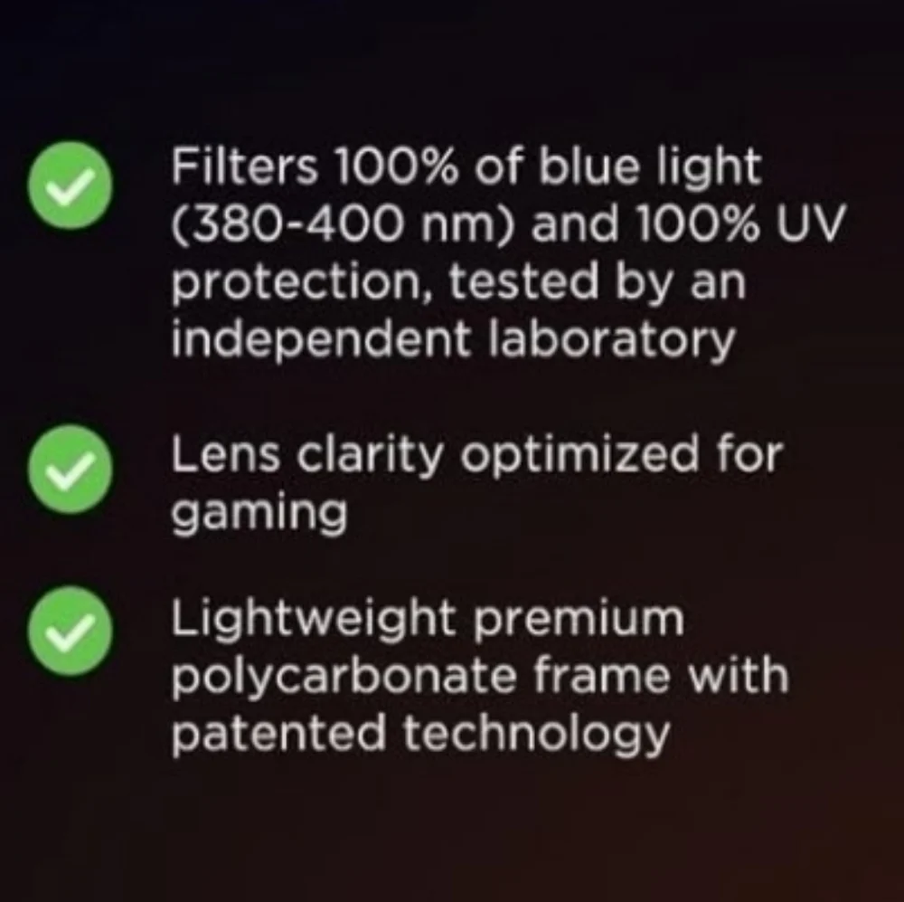 Horus-X One, Blue Lightweight Gaming glasses w/ Amber Lens, UNISEX - Picture 5 of 12